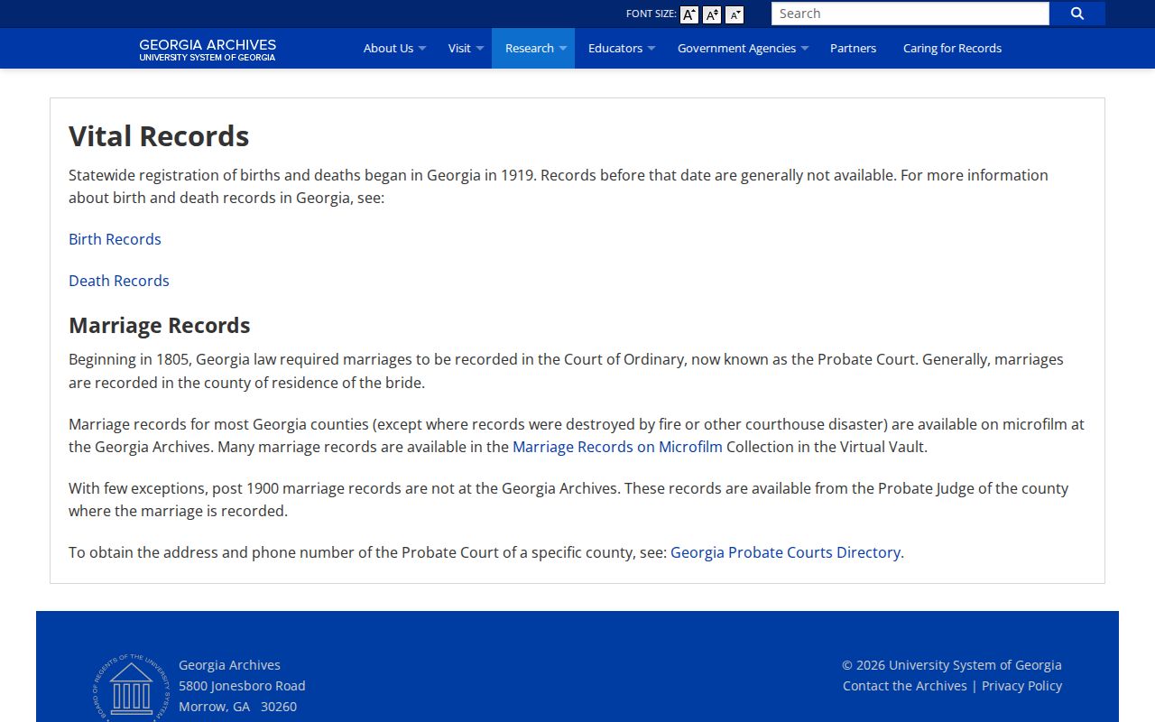 Georgia Archives vital records guide for tracing former Snellville residents