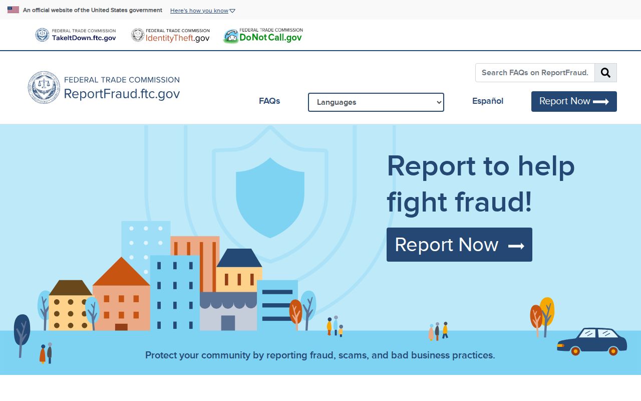 Federal Trade Commission fraud reporting service