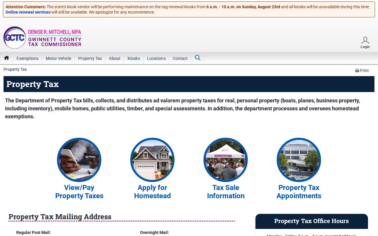 Gwinnett County property tax portal for Snellville street records