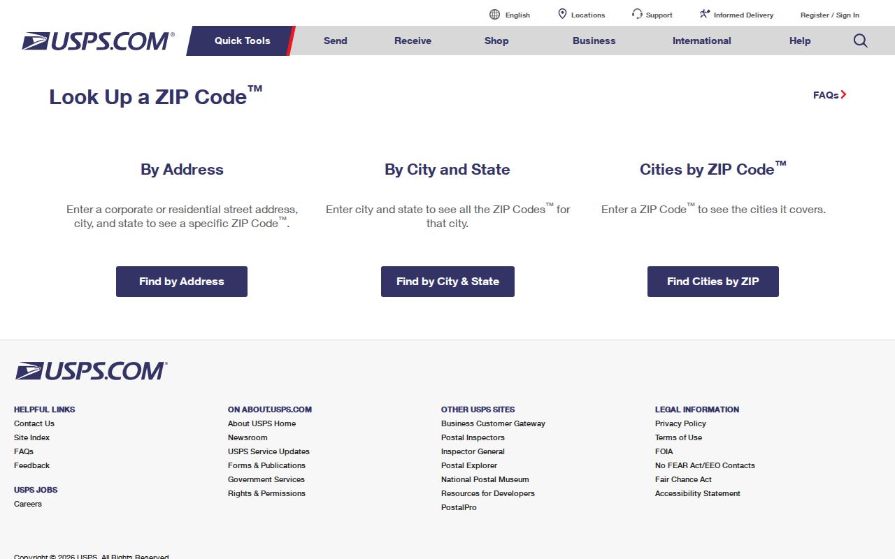 USPS ZIP Code Lookup used for Snellville addresses